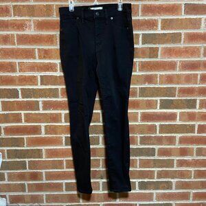 Madewell 9" High Rise Skinny Jeans Black Stovepipe Jeans